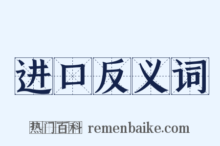 进口反义词是什么意思的图片